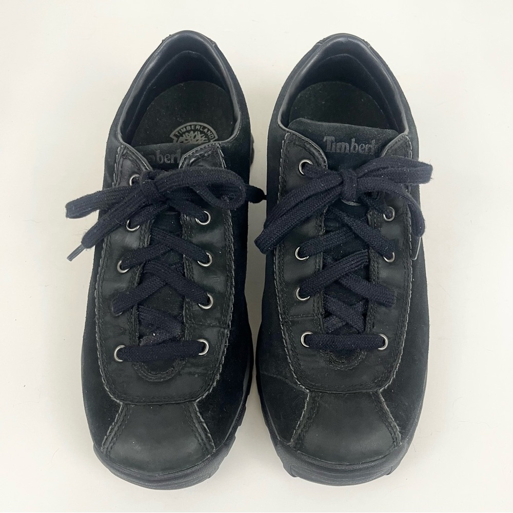 Vintage Timberland Black Leather Hiking Shoes Woman's Size 9